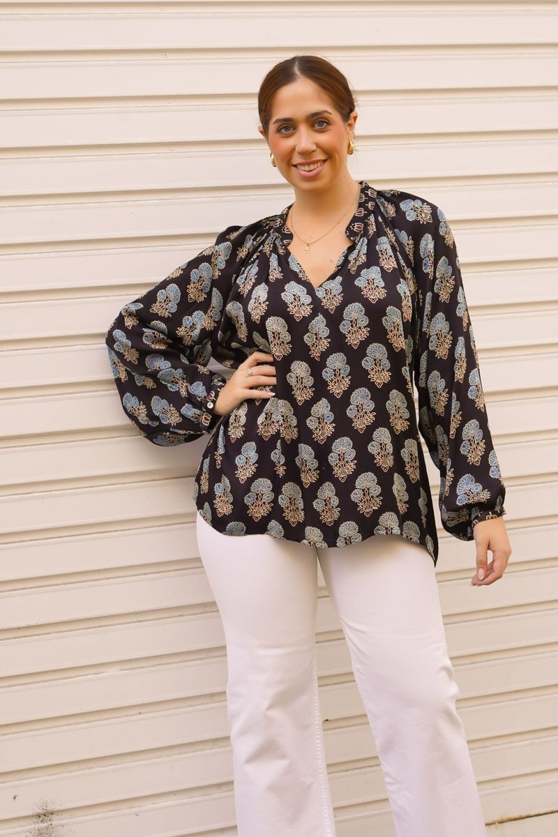 Camisa Estampada Celeste - Imagen 2