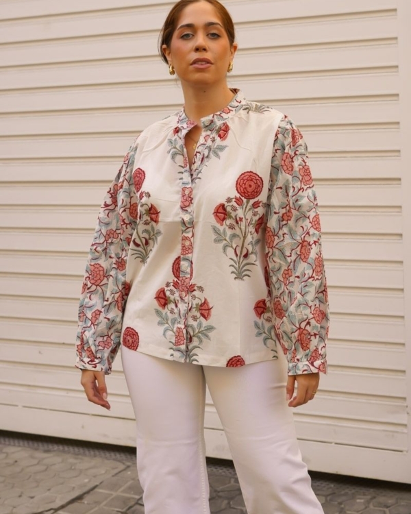 Camisa Estampada Verde