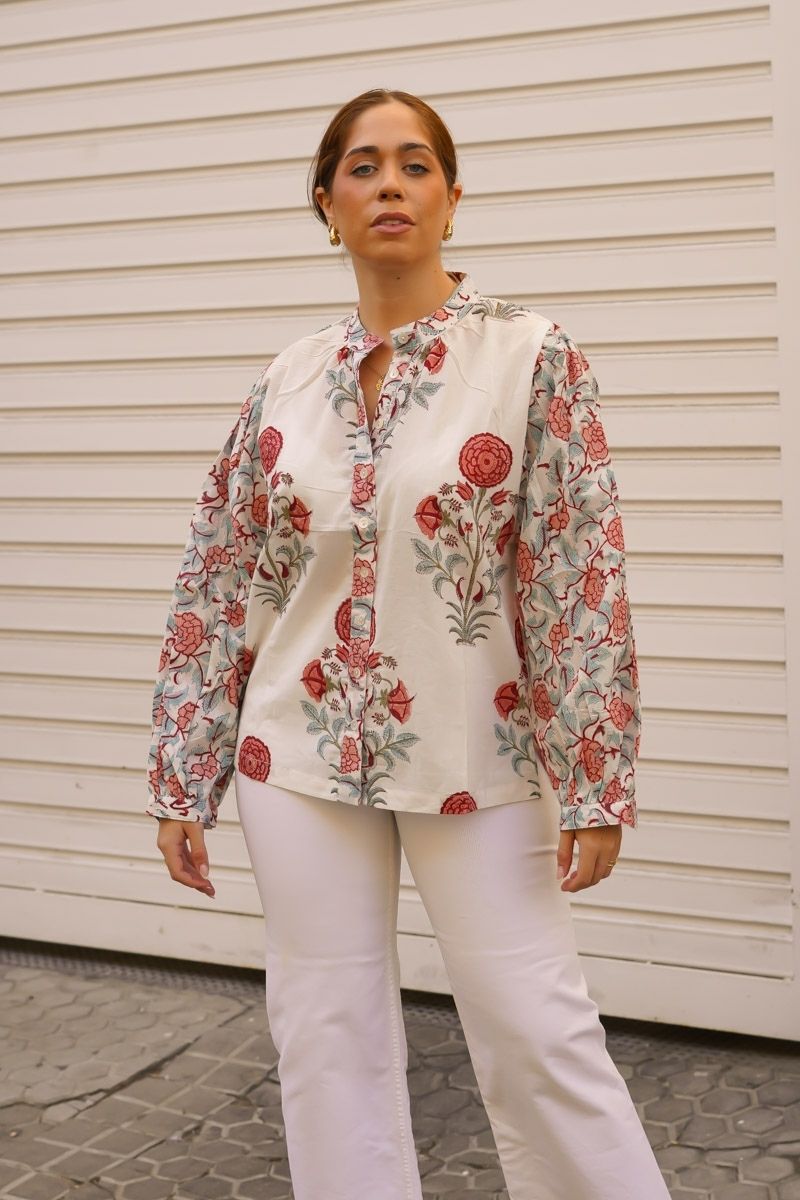 Camisa Estampada Verde