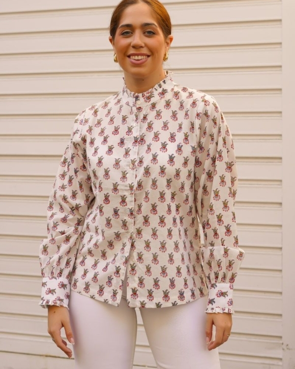 Camisa Estampada Fucsia