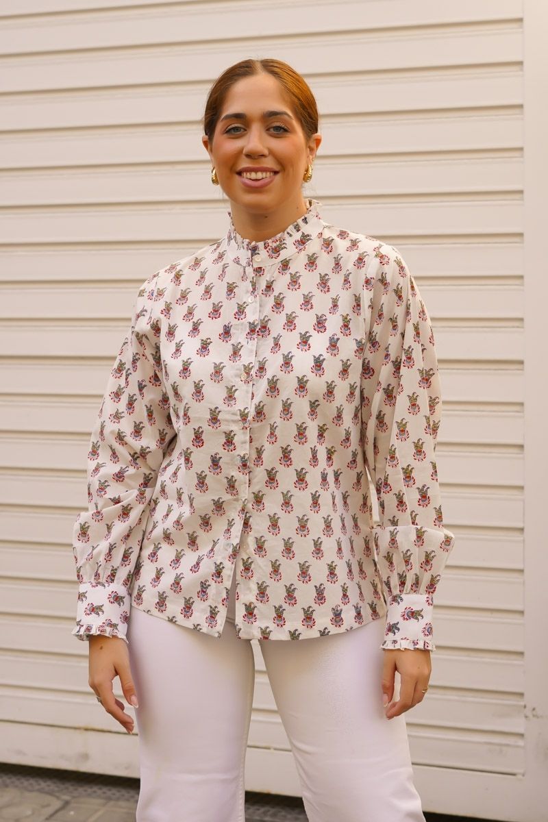 Camisa Estampada Fucsia