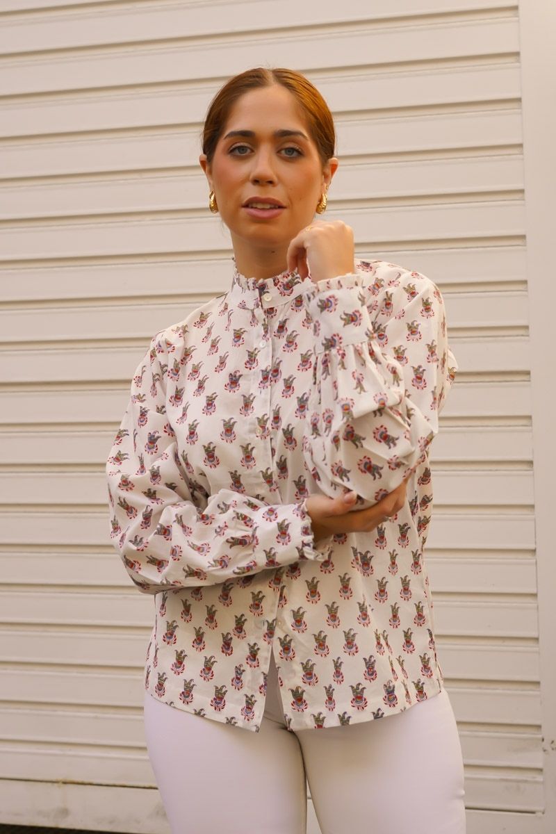 Camisa Estampada Fucsia - Imagen 3