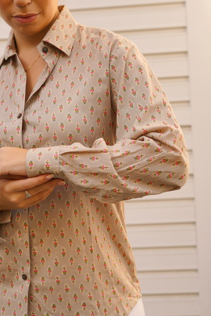 Camisa Estampada Flor - Imagen 3