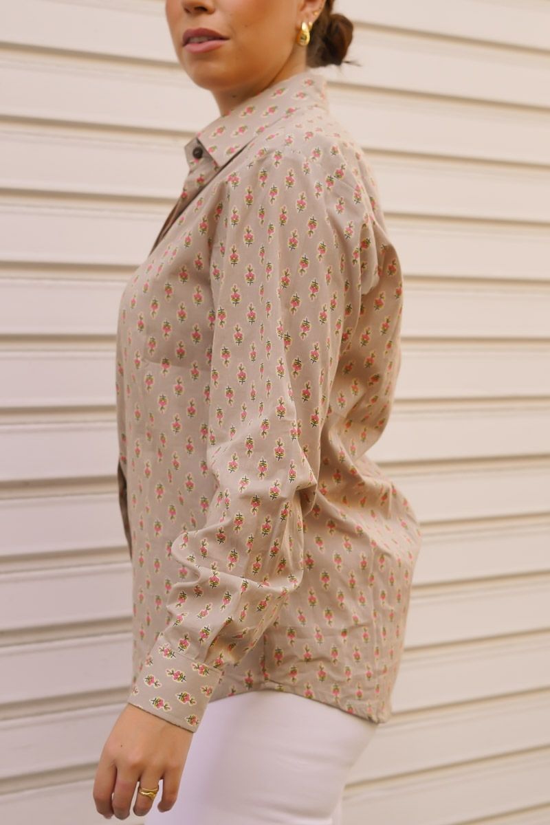 Camisa Estampada Flor - Imagen 4