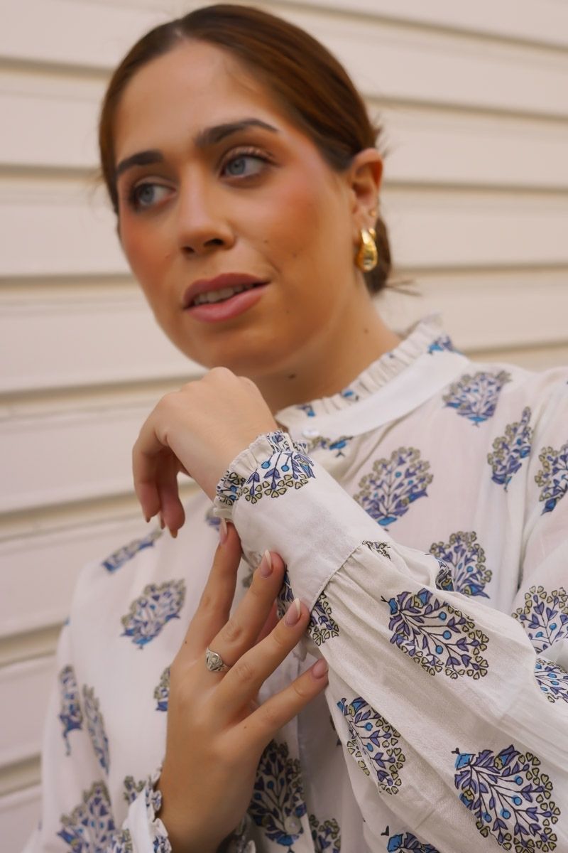 Camisa Estampada Azul - Imagen 4