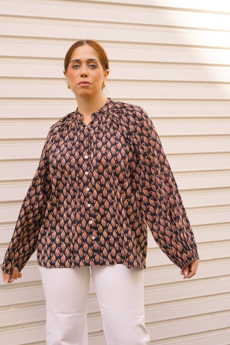 Camisa Estampada Burdeos - Imagen 4