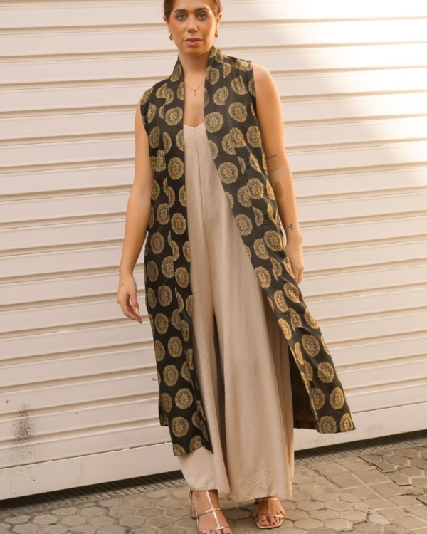 Kimono Estampado Dorado