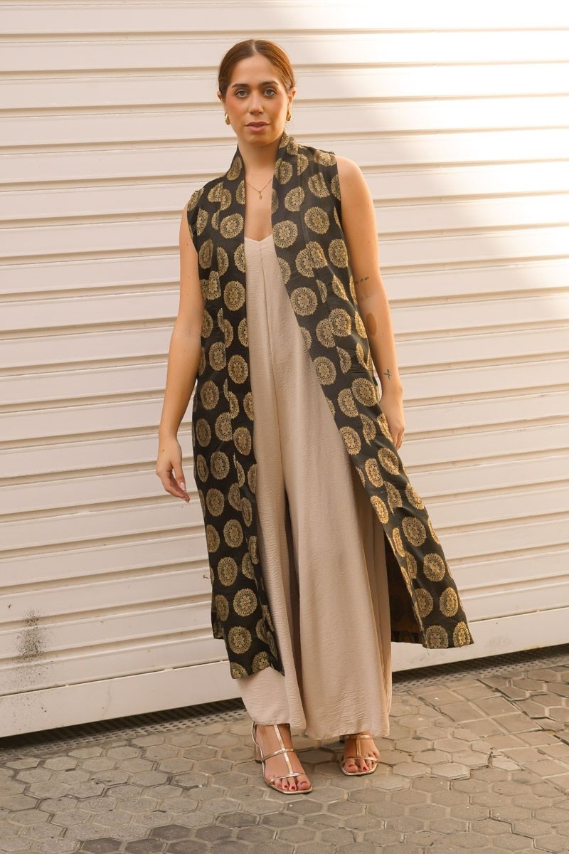 Kimono Estampado Dorado