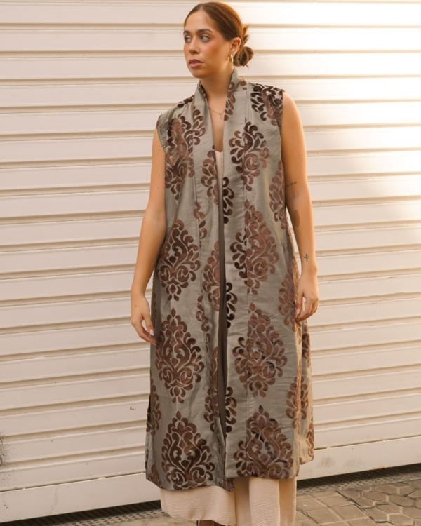 Kimono Estampado Bronce