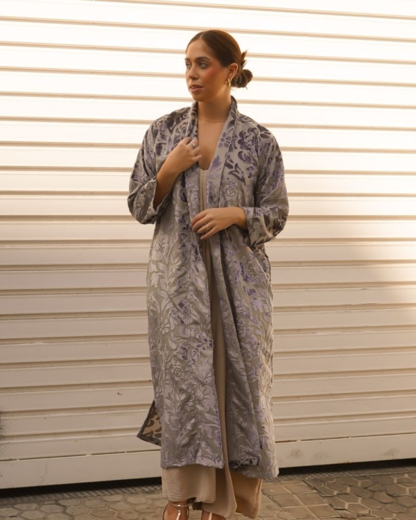 Kimono Terciopelo Celeste