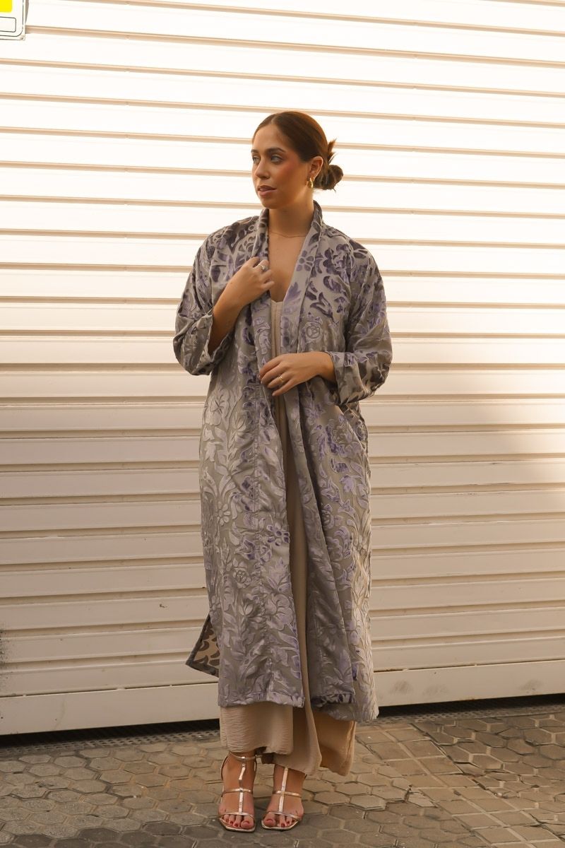 Kimono Terciopelo Celeste