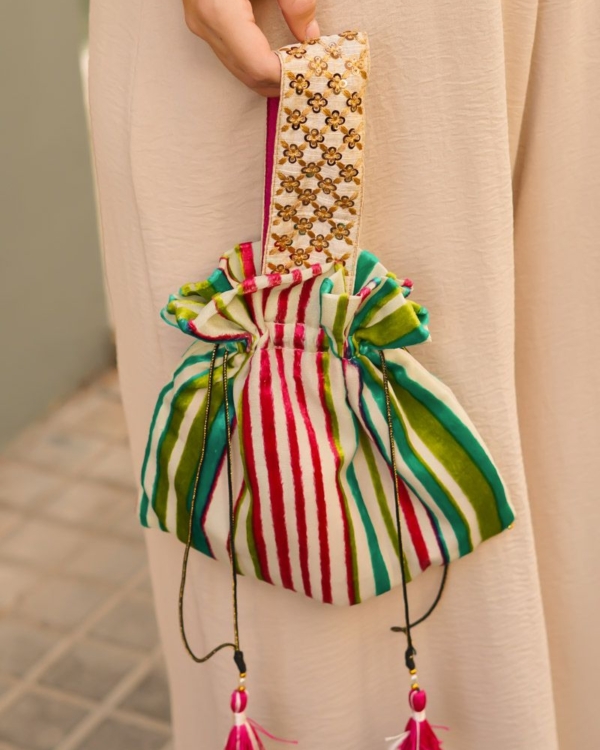 Bolso Tela Rayas Colores
