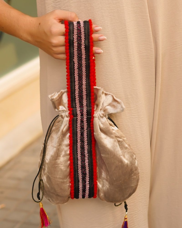 Bolso Tela Dorado Cenefa