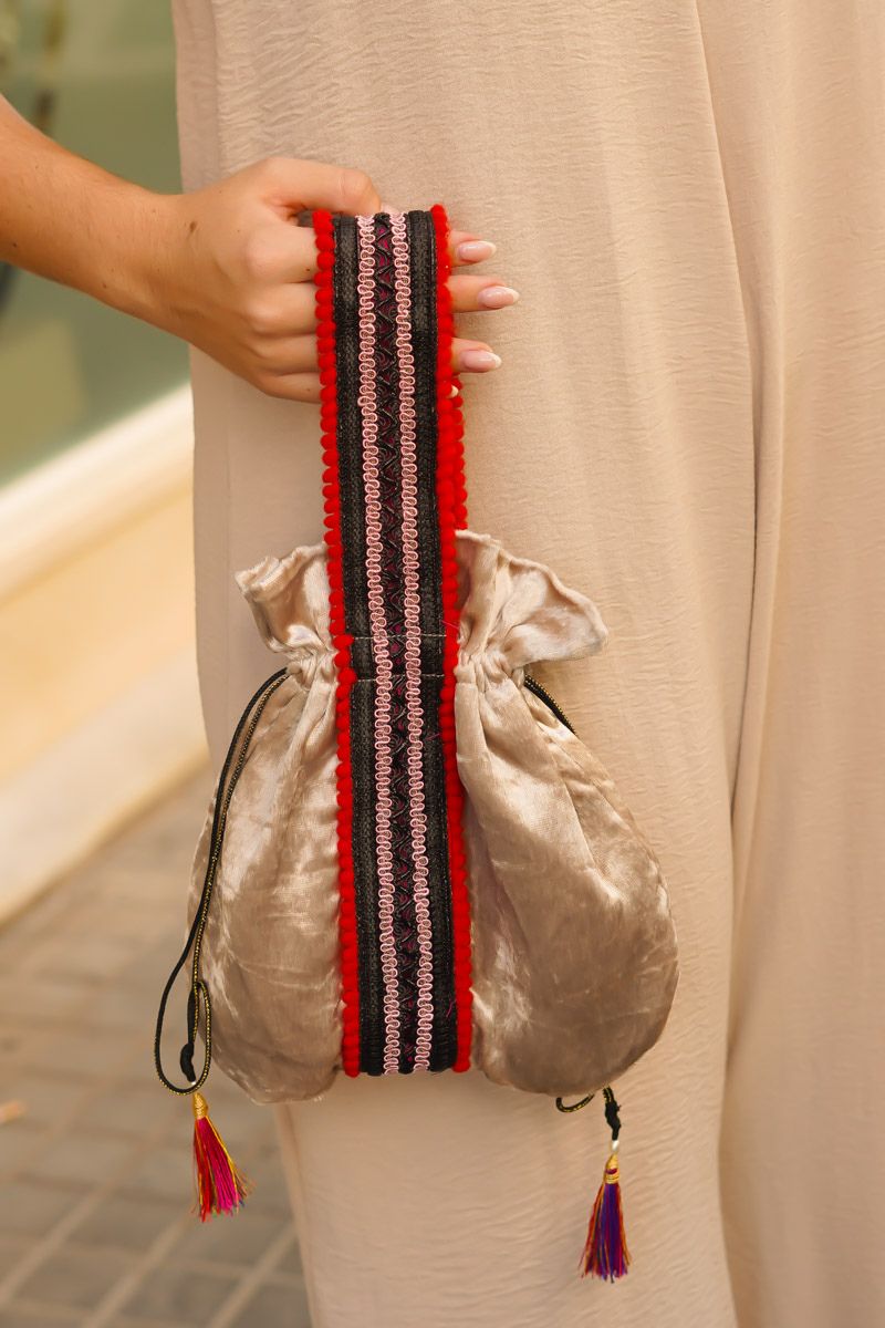 Bolso Tela Dorado Cenefa