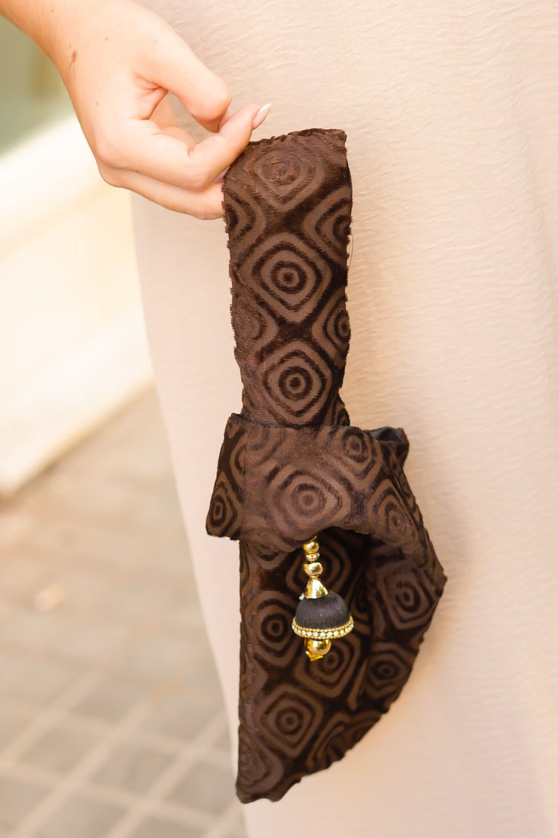 Bolso Tela Marrón Chocolate