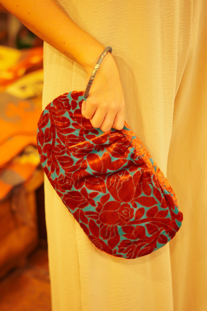 Cartera Burdeos Aro Dorado