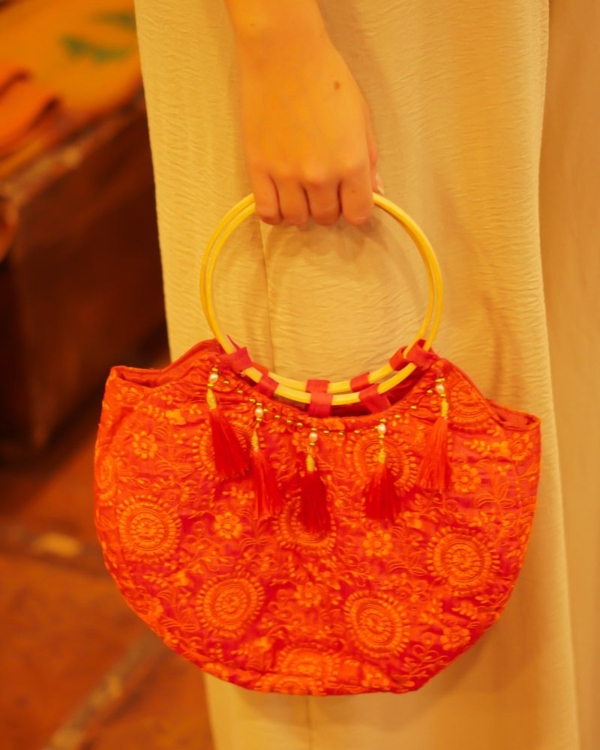 Bolso Rosa Aro Dorado