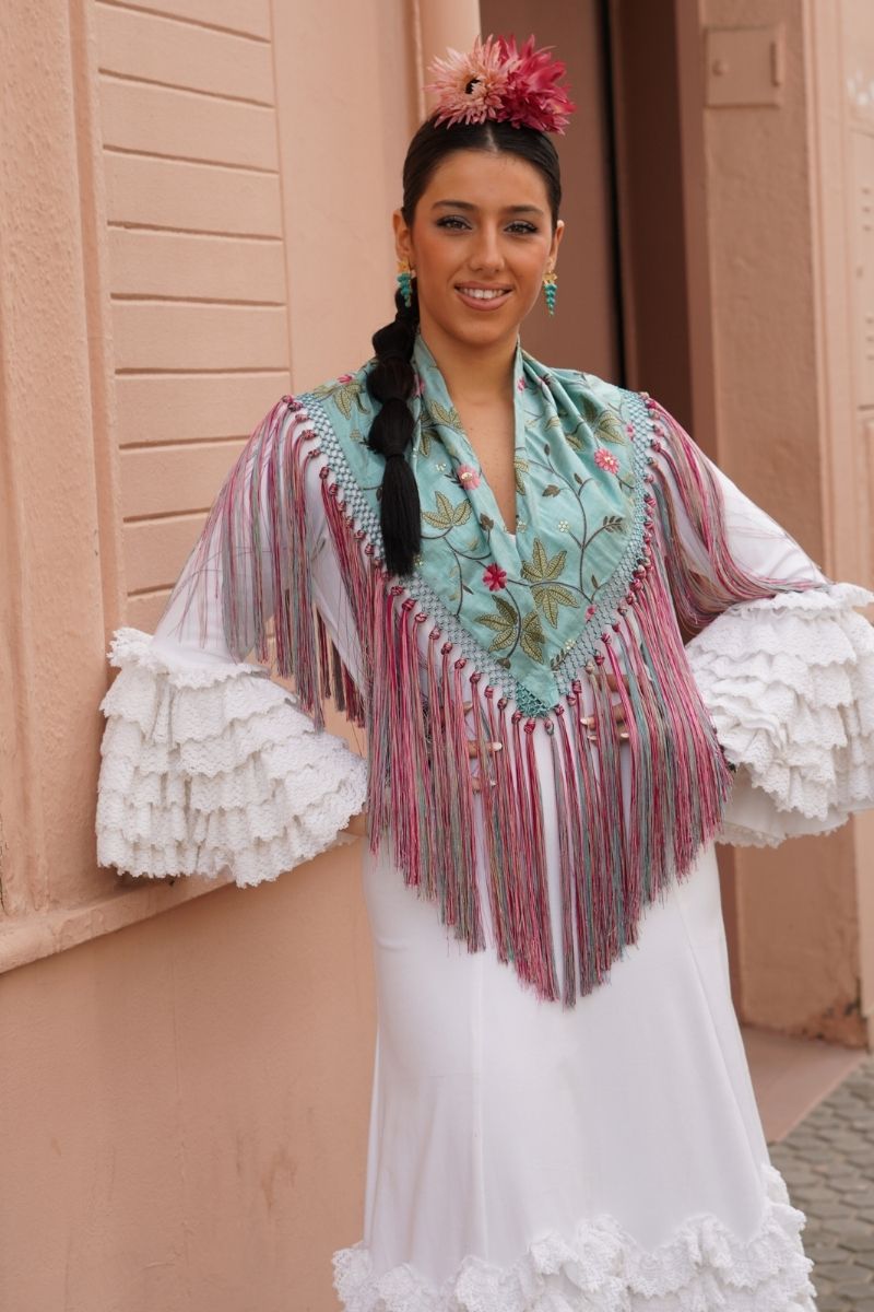 Mantoncillo Flamenca Verde Jabonoso